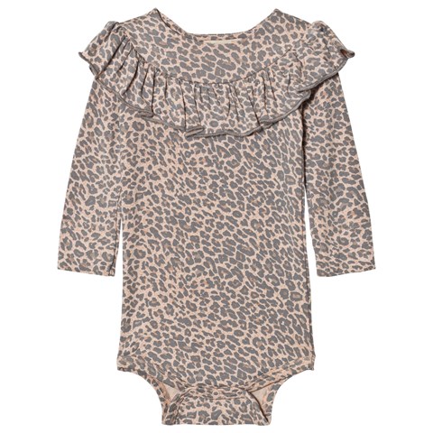 Leopard print baby bodysuit