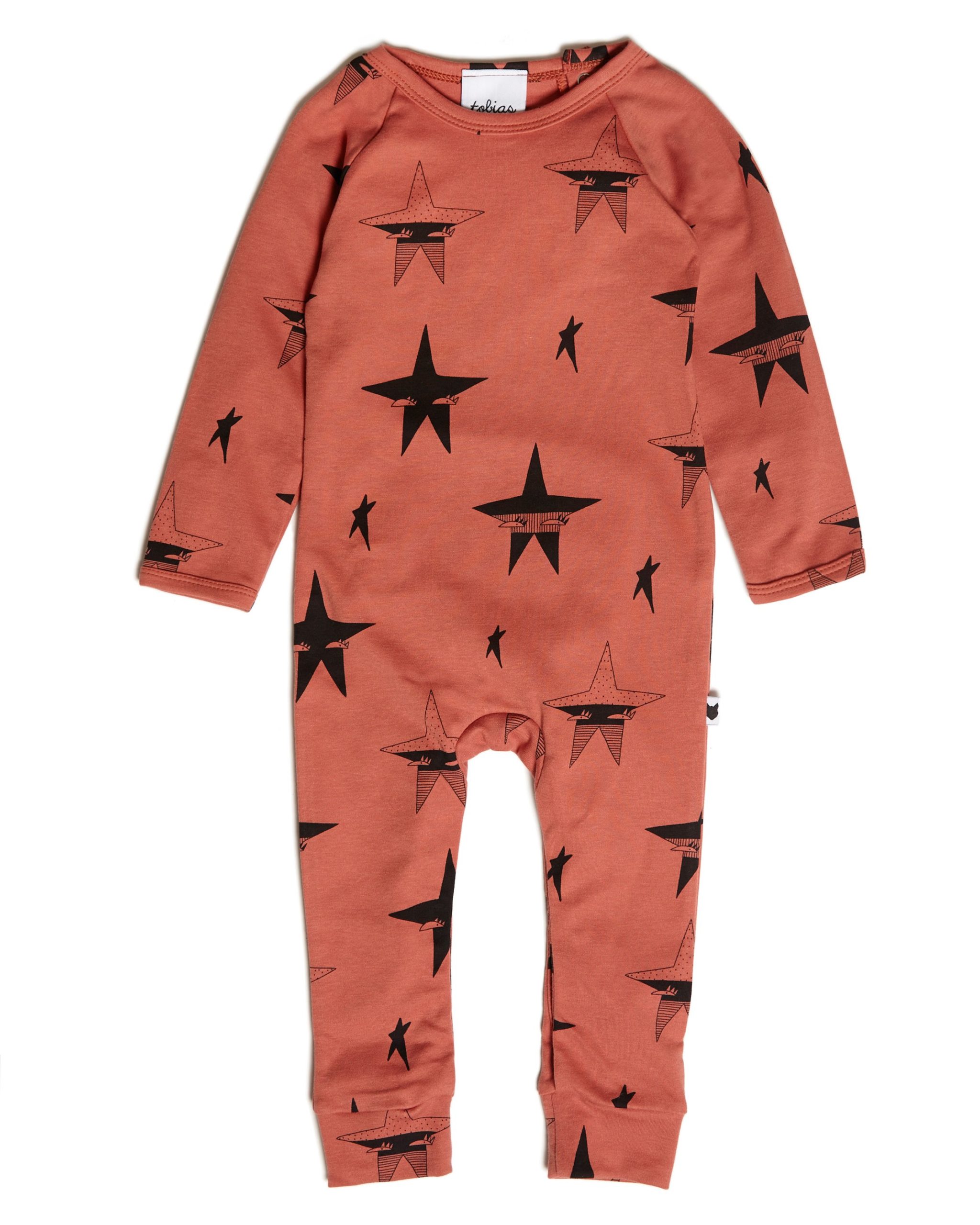 Stars long romper Star print baby romper