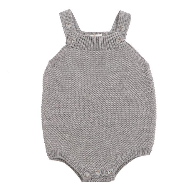 Knit romper baby-grey-knit-romper