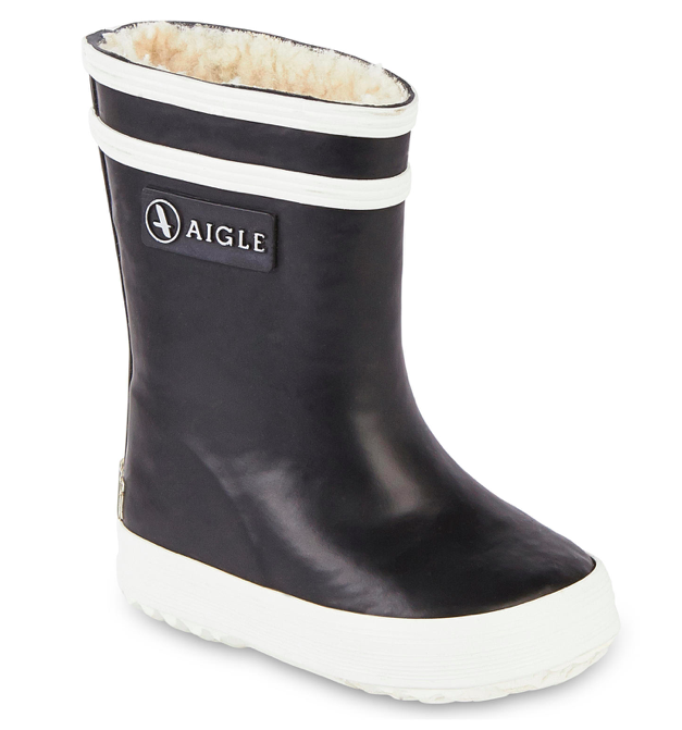 Navy blue fur-lined rain boots kids-navy-fur-lined-rain-boots