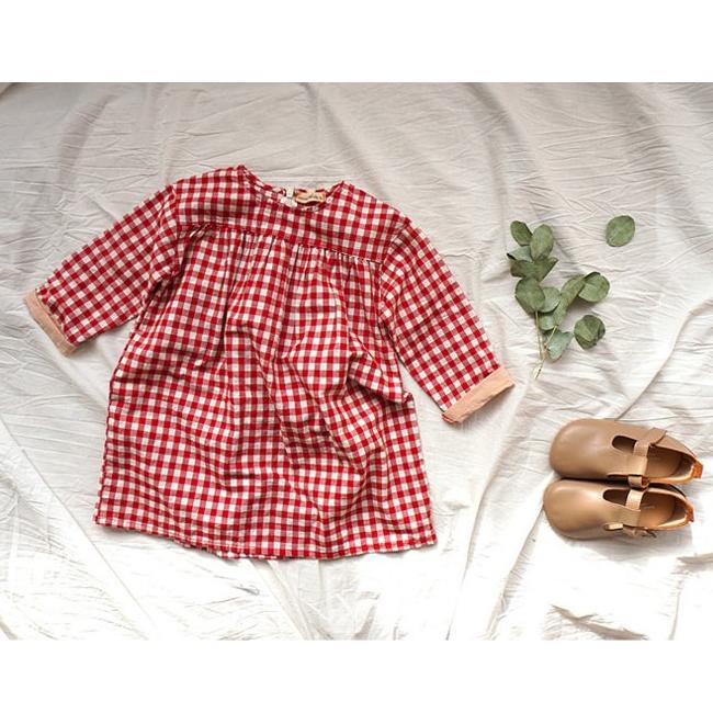 Ali dress red-check-girls-dress