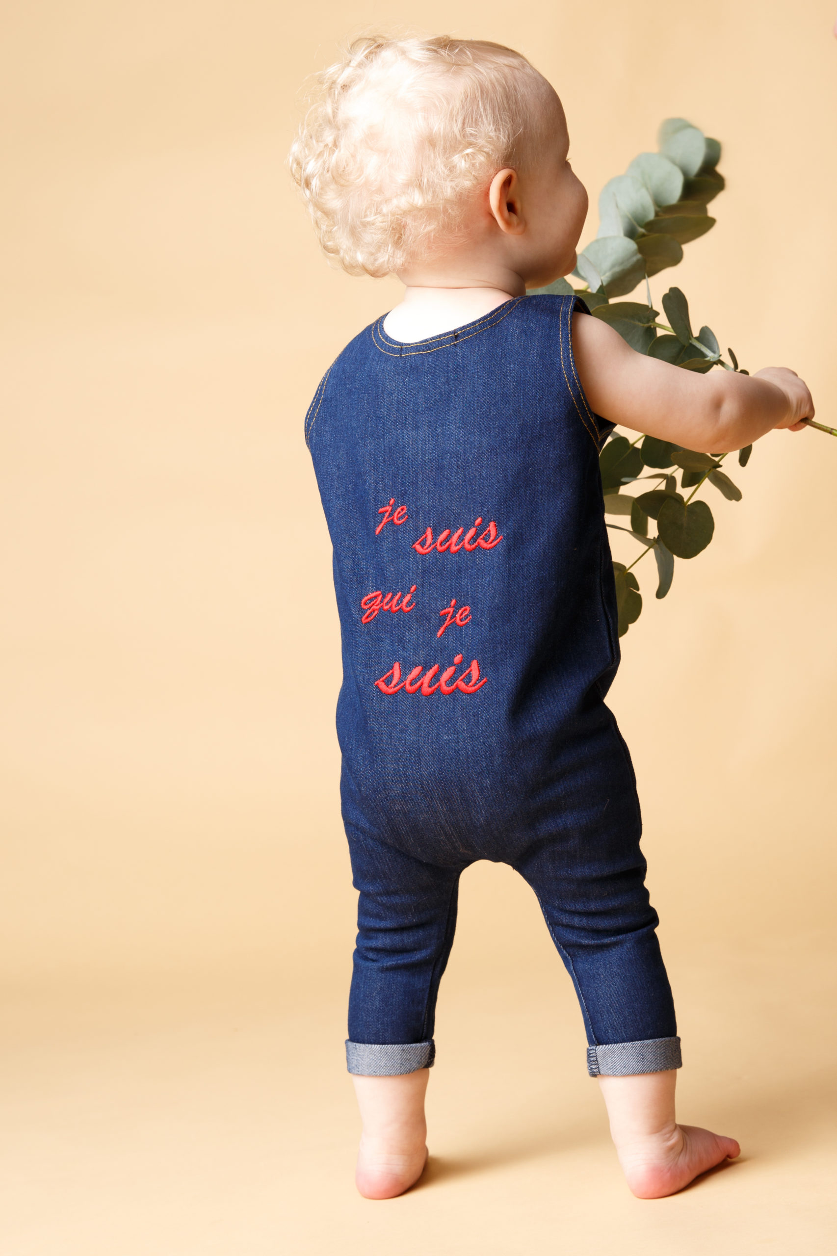 Denim romper denim-romper