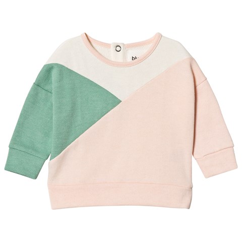 Pink colour block sweater pink-colour-block-sweatshirt