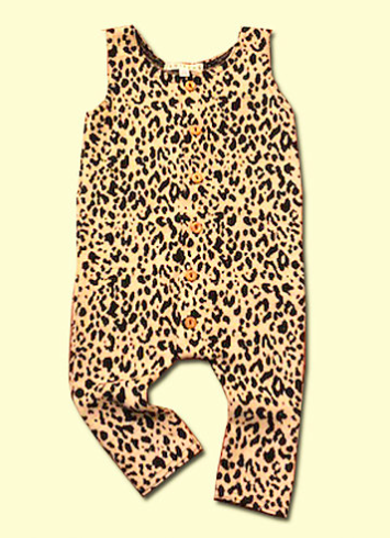 Snow leopard romper leopard-romper