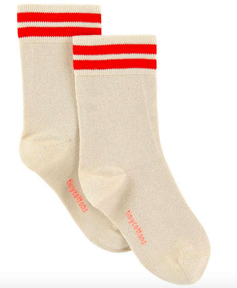 Red and beige socks red-and-beige-socks