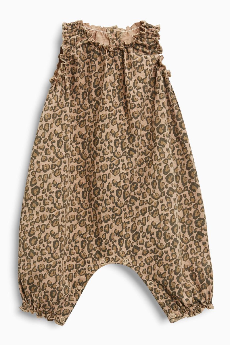 Animal print jersey romper animal-print-romper