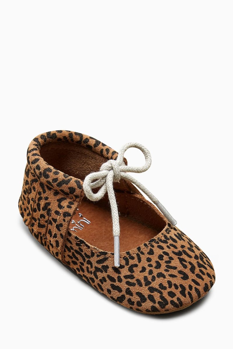Animal print lace-up pram shoes animal-print-pram-shoes