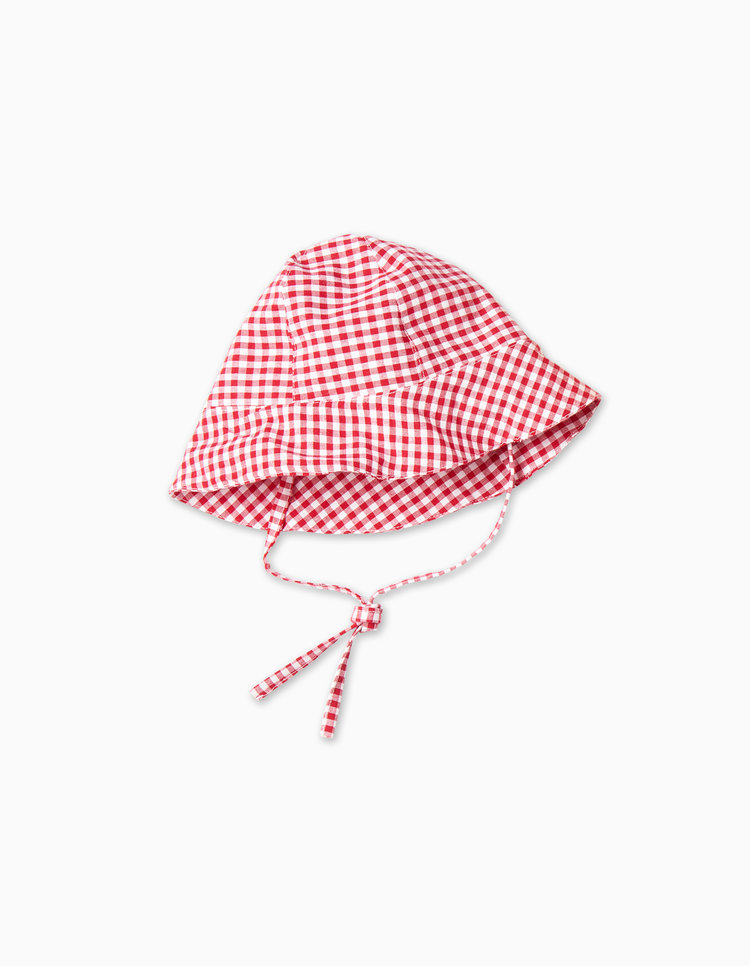 Red gingham sun hat Red-gingham-sun-hat