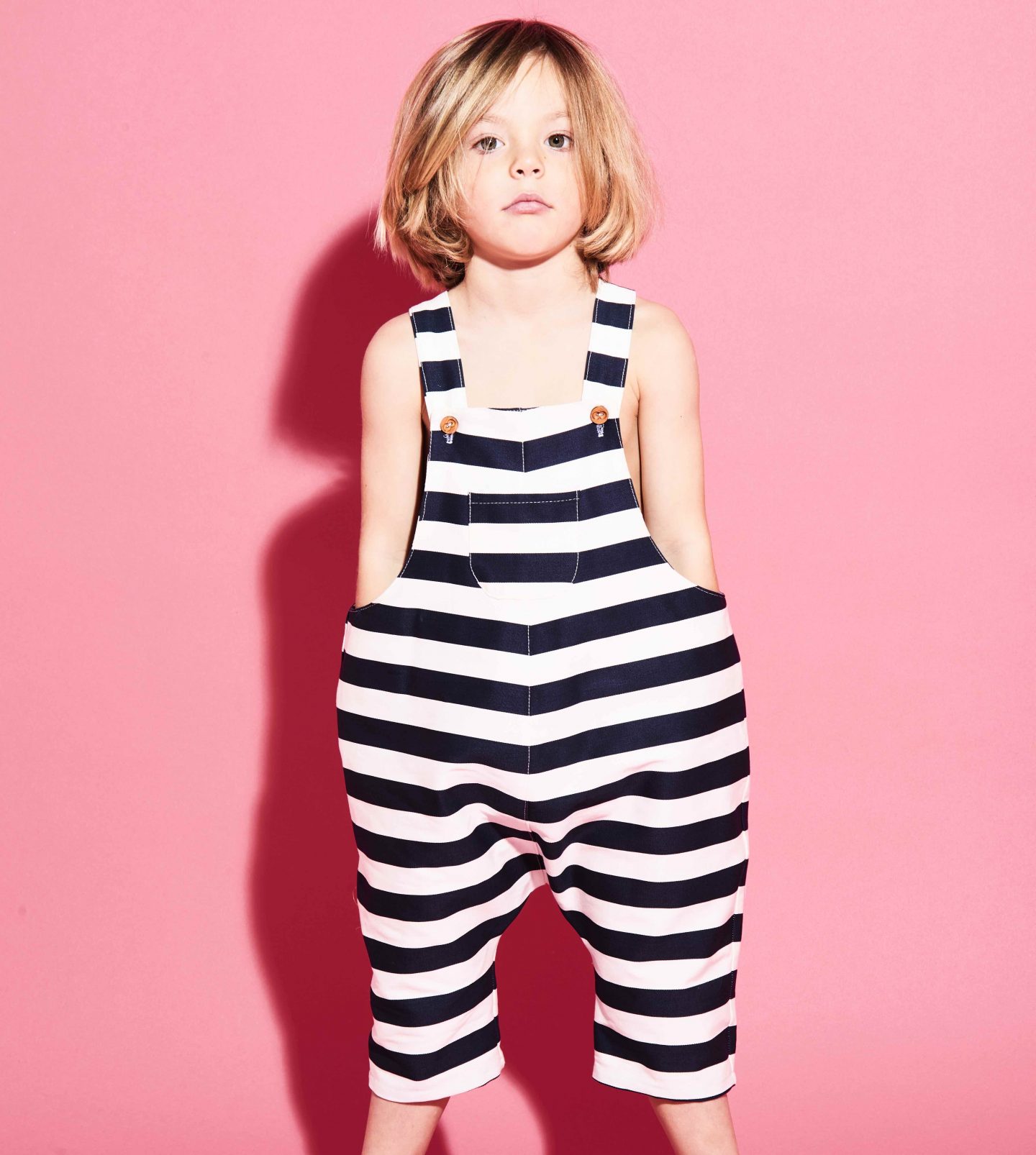 Wide stripe shortie dungaree striped-short-dungarees