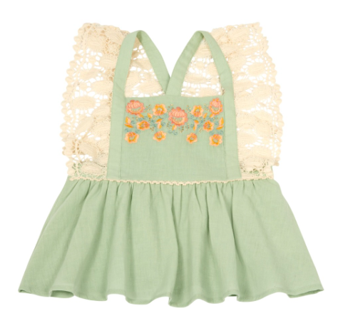 Lace embroidered flower cross top Lace-embroidered-blouse