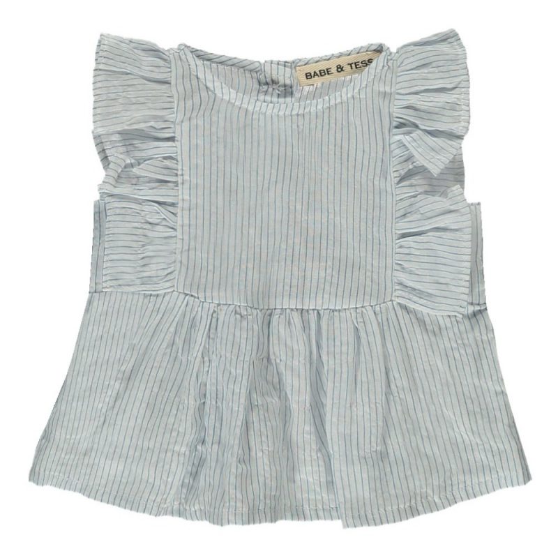 Ruffled stripe light blue blouse ruffled-stripe-blouse