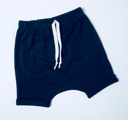 black-harem-shorts