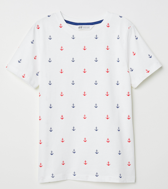 Printed T-shirt boys-anchor-print-t-shirt