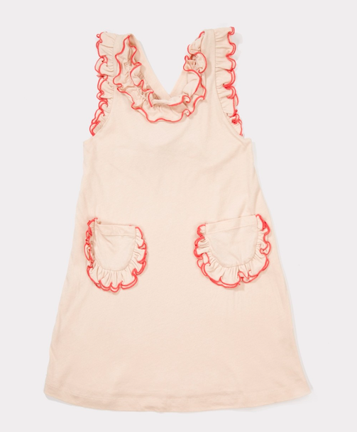 Blush pink dress girls-blush-frill-dress