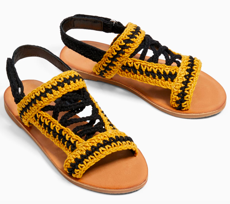 Contrasting fabric sandals girls-fabric-sandals