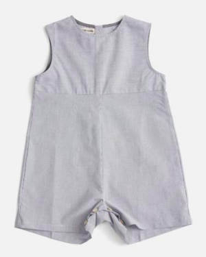 Sibling overall blue-romper