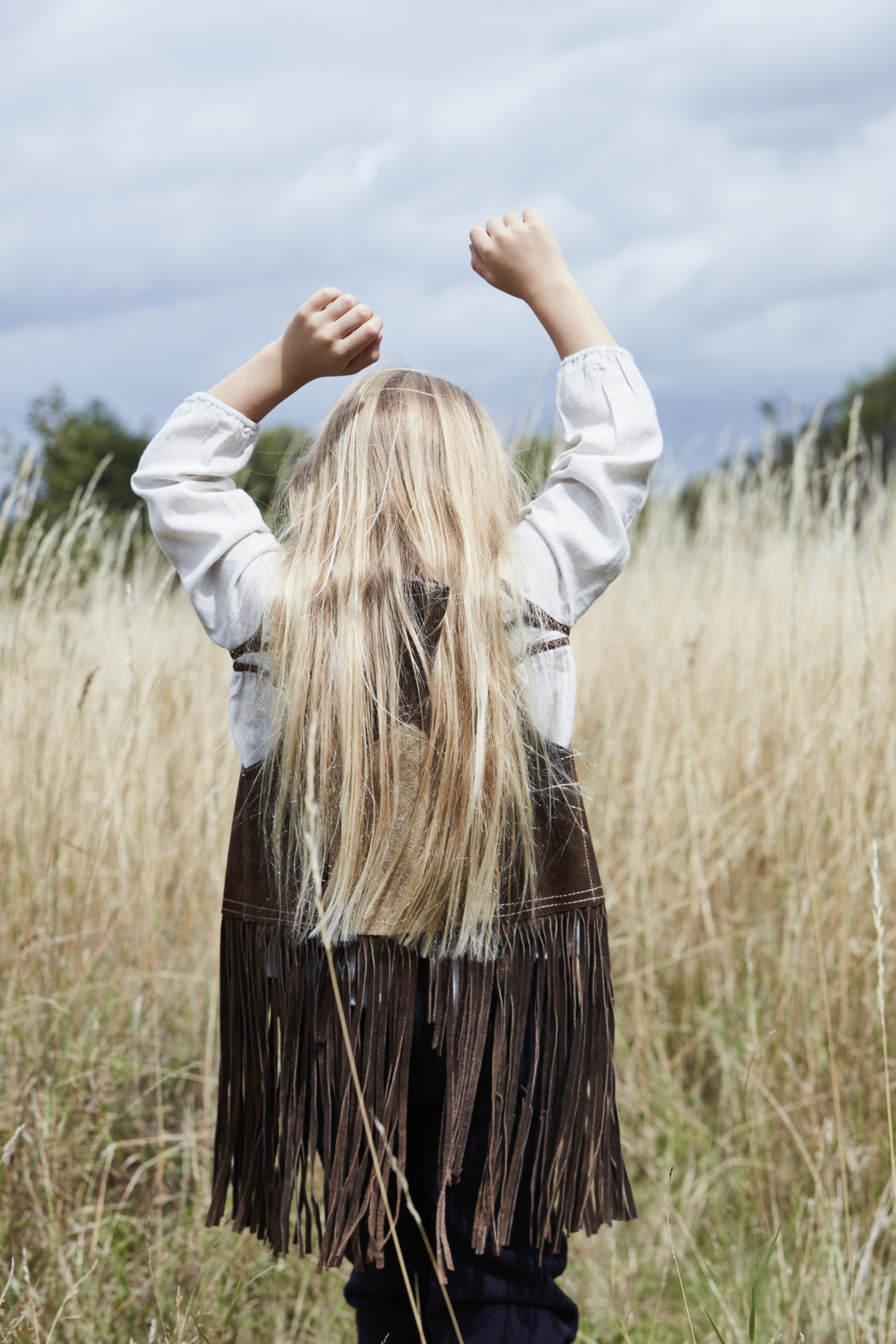Suede fringed waistcoat children-suede-fringed-waistcoat