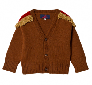 Cardigan brown-fringed-shoulder-cardigan