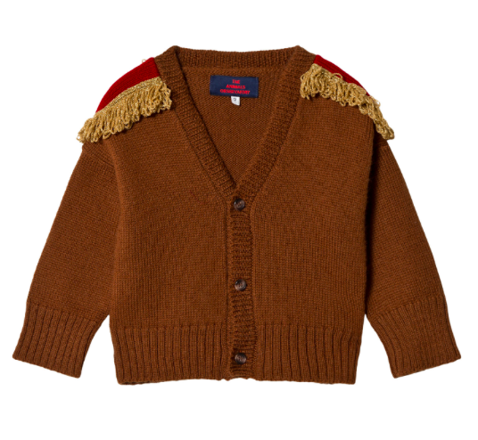 Cardigan brown-fringed-shoulder-cardigan