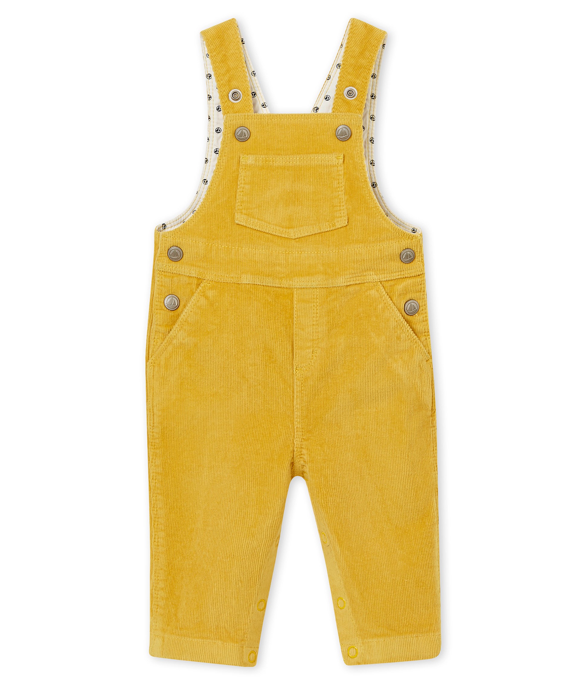 Baby boy corduroy dungarees ochre-corduroy-dungraees