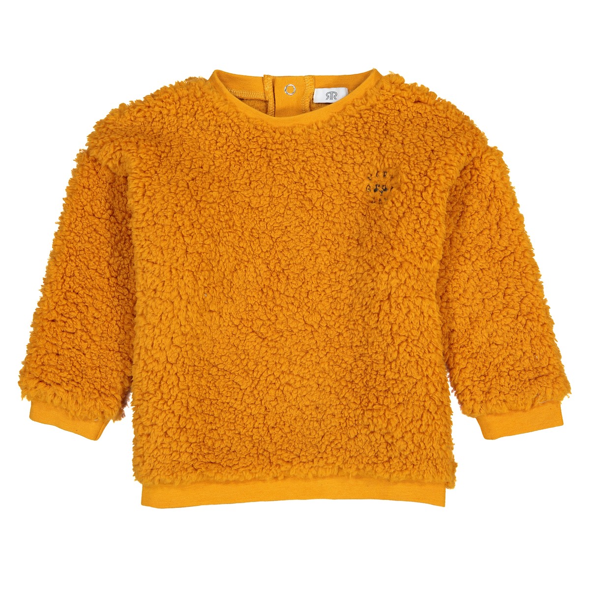 Faux fur sweatshirt ochre-fluffy-sweatshirt