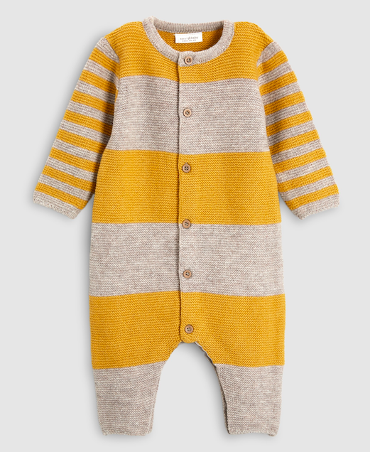 Ochre stripe knit romper ochre-grey-stripe-knit-romper