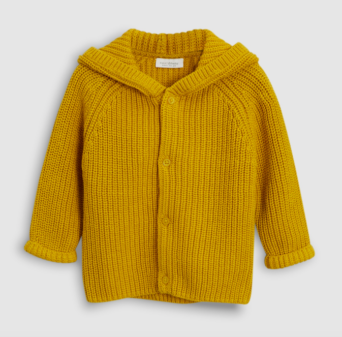Ochre hooded cardigan ochre-hooded-knit-cardigan