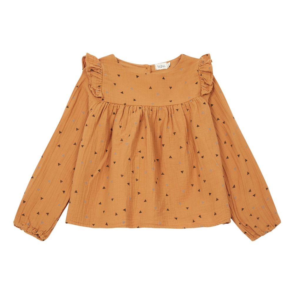 Ochre blouse ochre-printed-blouse