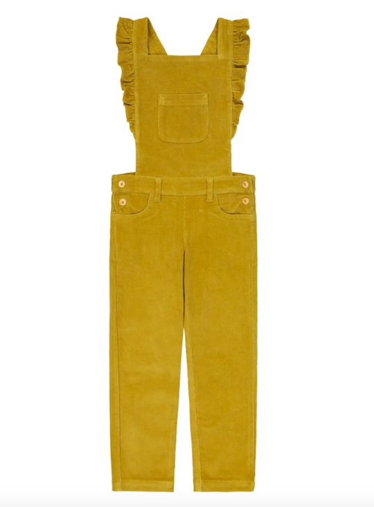 Velvet dungarees ochre-velvet-dungarees