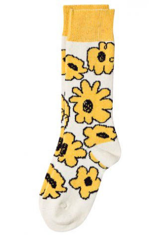 Yellow socks yellow-flower-socks