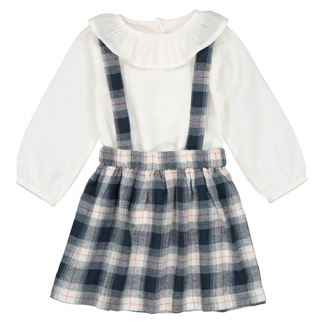 baby-girl-check-skirt-frill-blouse-set