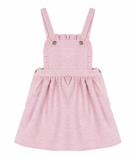 Pink skirt pink-pinafore