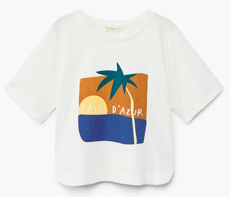 Beach print T-shirt retro-kids-beach-t-shirt