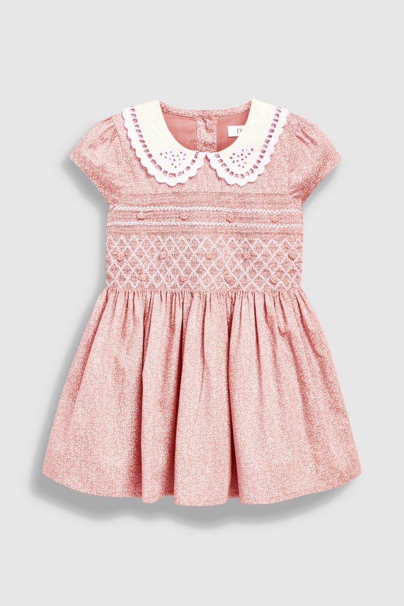 Pink shirred collar dress pink-shirred-collar-dress