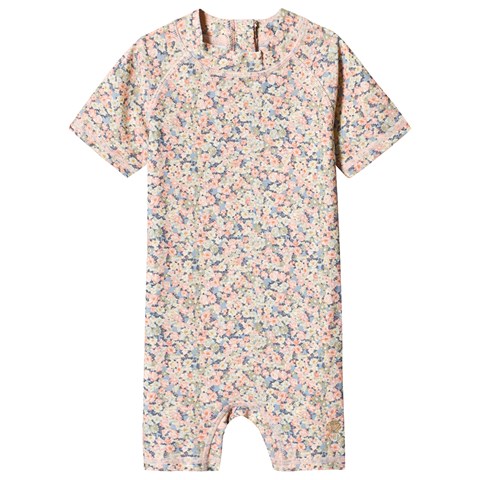 Pink floral swimsuit baby-swimwear