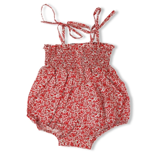 Romper red-floral-romper