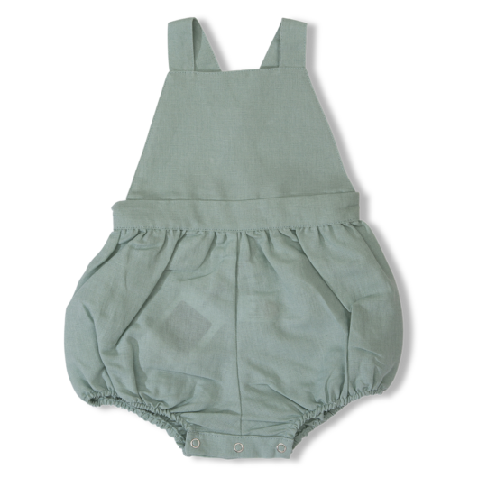Linen romper sage-linen-romper