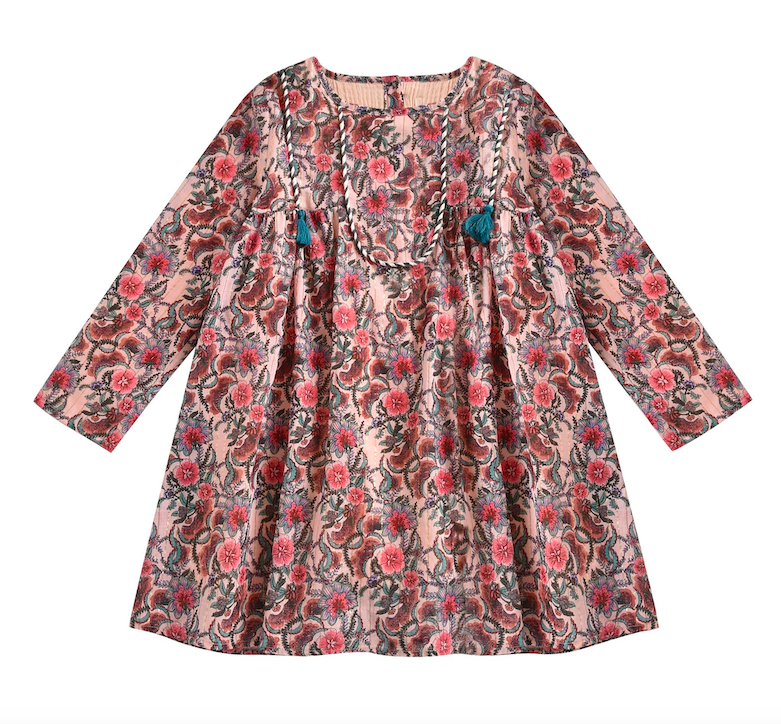 Blush floral dress pink-floral-girls-dress