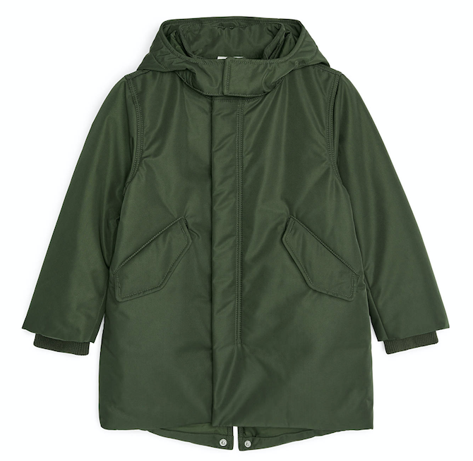 Khaki parka khaki-kids-water-repellent-parka