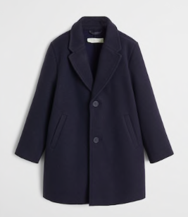 Navy straight coat navy-straight-cut-girls-coat