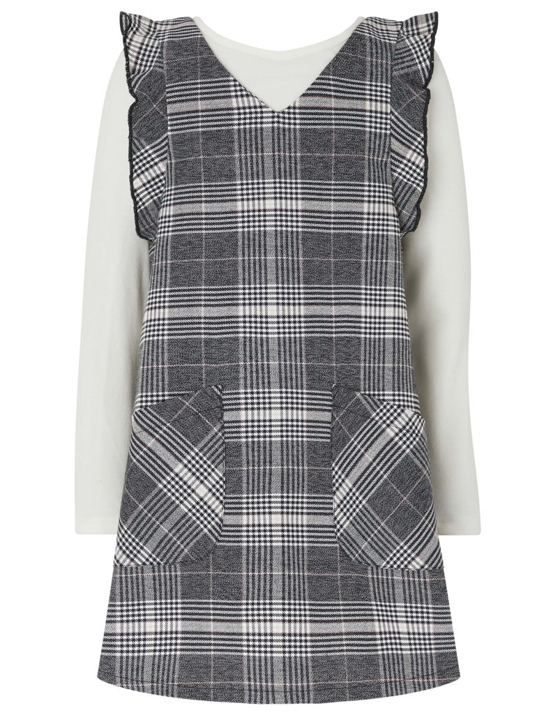 girls-check-dress-set