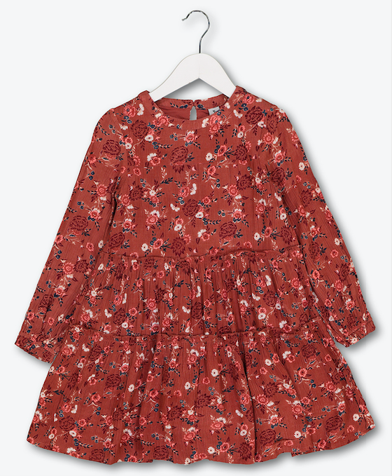 Pink floral dress floral-crinkle-dress
