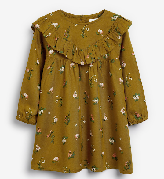 Khaki ruffle dress khaki-ruffle-dress