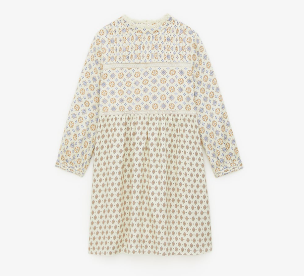 Lace trimmed dress paisley-lace-trimmed-dress