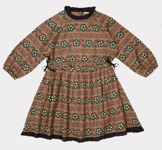 Printed dress printed-frill-collar-dress