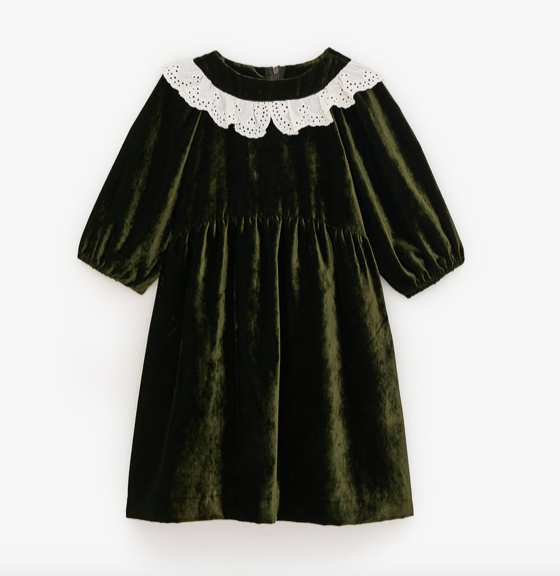 velvet-lace-collar-dress