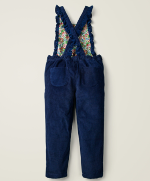 Navy cord frill dungarees chunky-cord-frill-dungarees