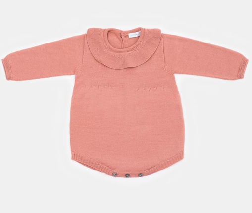 Knit frill collar romper frill-knitted-collar-romper
