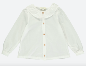 Cream cotton shirt with collar