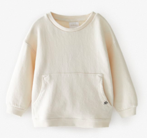 Ecru pocket sweatshirt